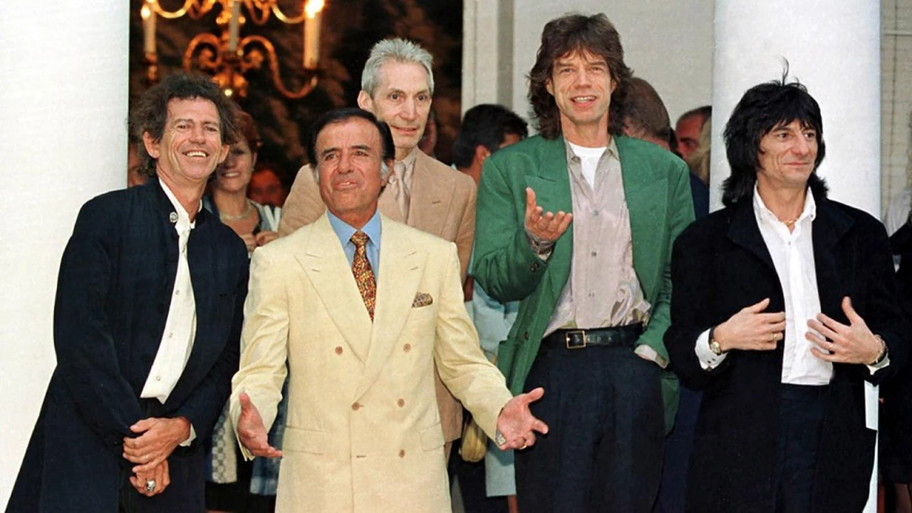 El día que Menem recibió a la banda inglesa y fue el "quinto Stone"
