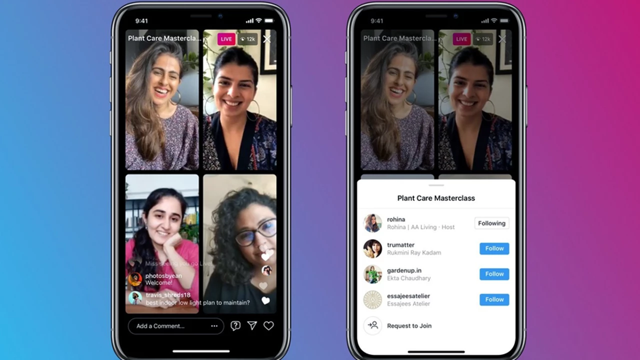 Instagram lanza Live Rooms, transmisiones en directo de hasta 4 personas