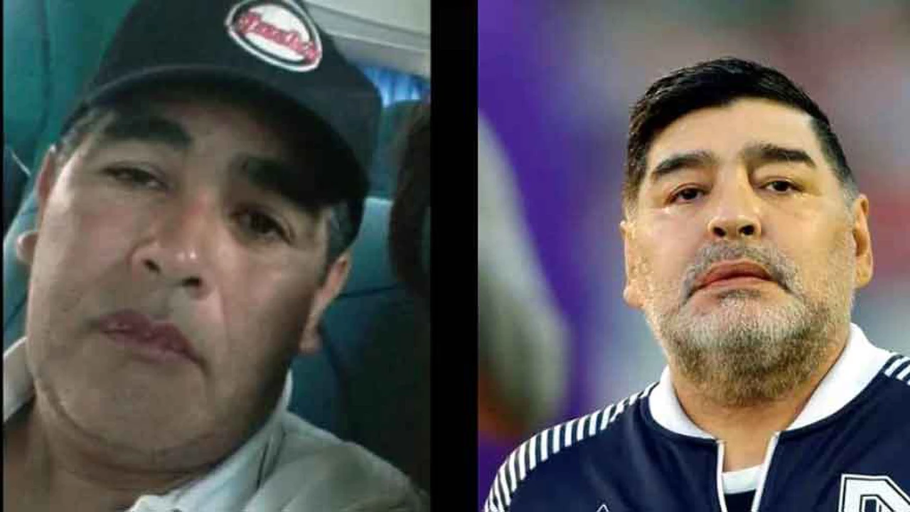Apareció el "doble" de Diego Maradona en Florencio Varela y las redes estallaron