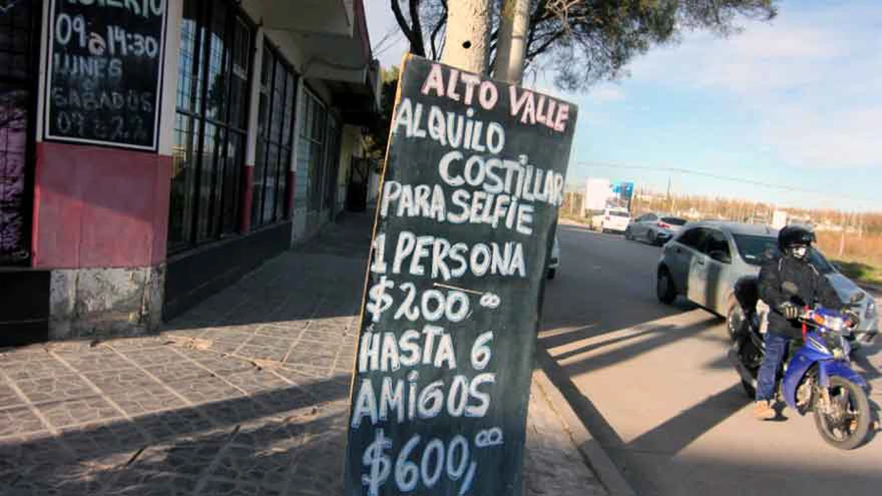 "Alquilo costillar para selfie": los carteles singulares de un local en Neuquén