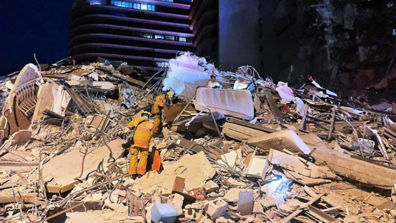Así fue el momento en el que se derrumbó el edificio en Miami: 9 argentinos siguen desaparecidos
