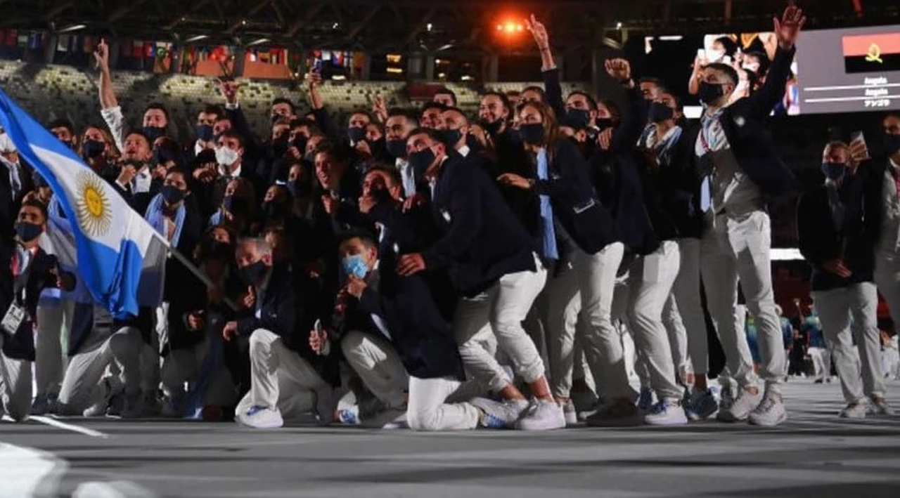 Argentina, a pleno pogo en el desfile inaugural de los Juegos Olímpicos