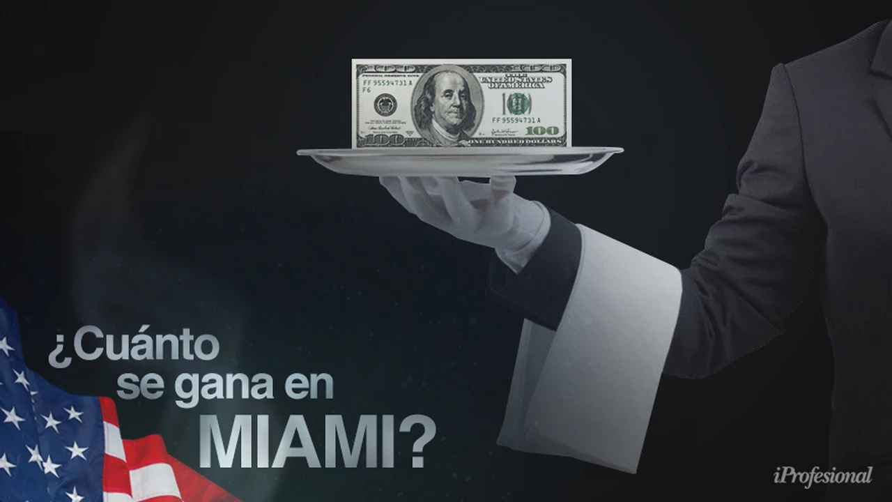 Cuántos dólares pueden ganar al mes los argentinos que trabajan como mozos en restaurantes de Miami