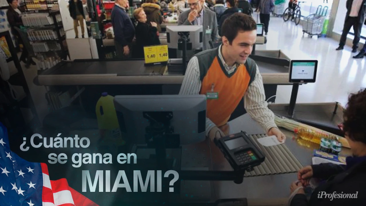 Sueldos en Miami: cuántos dólares al mes se pueden ganar como cajero de supermercado