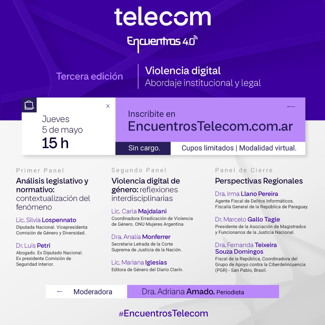 Telecom presenta la Edición 2022 del ciclo Encuentros 4.0: "Violencia digital"