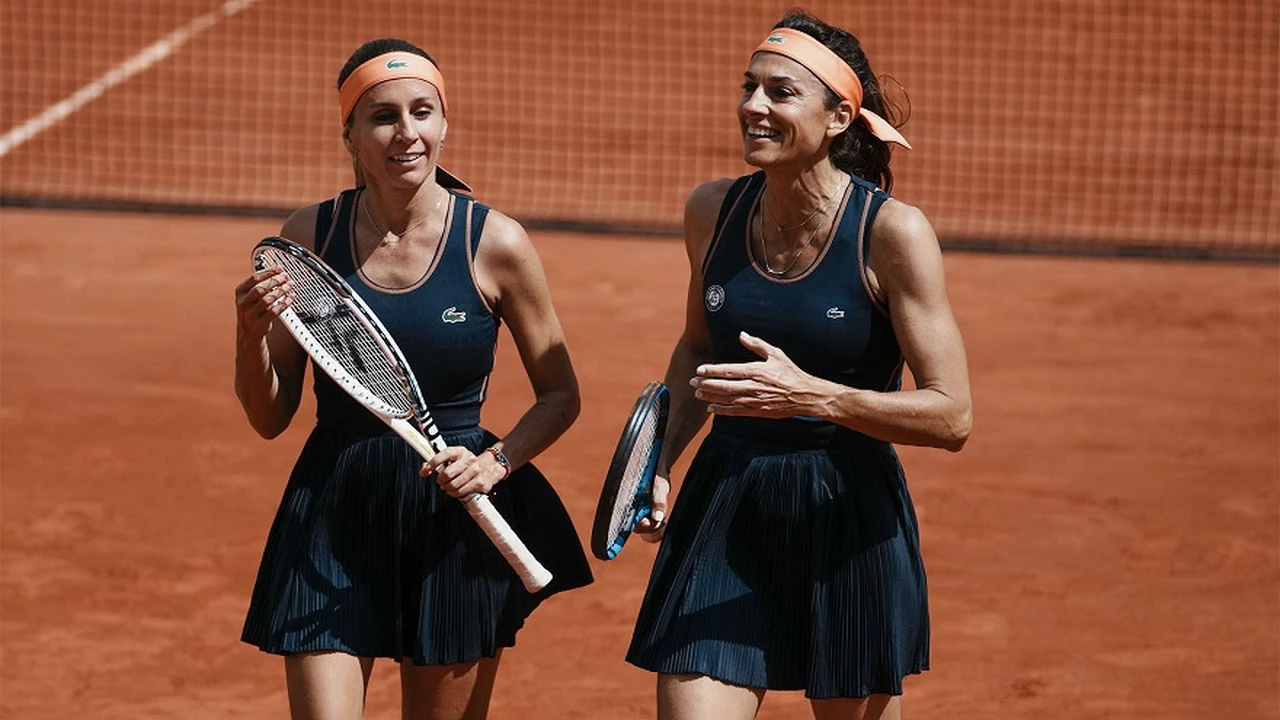 Sabatini volvió a Roland Garros junto a Gisela Dulko con un espectacular triunfo en el debut