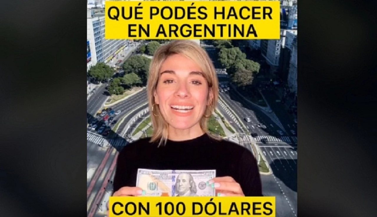 Mostró en un video todo lo que podés hacer en Argentina con 100 dólares y se hizo viral