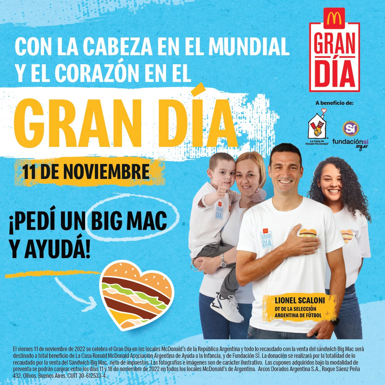 Llegó el Gran Día: McDonald’s te invita a ayudar