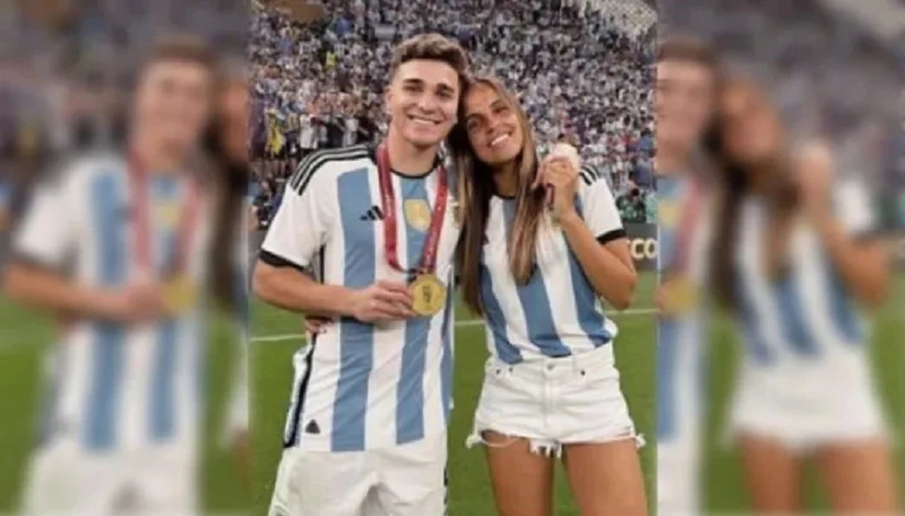 VIDEO | Las redes sociales explotaron por la actitud de la novia de Julián Álvarez con hinchas argentinos
