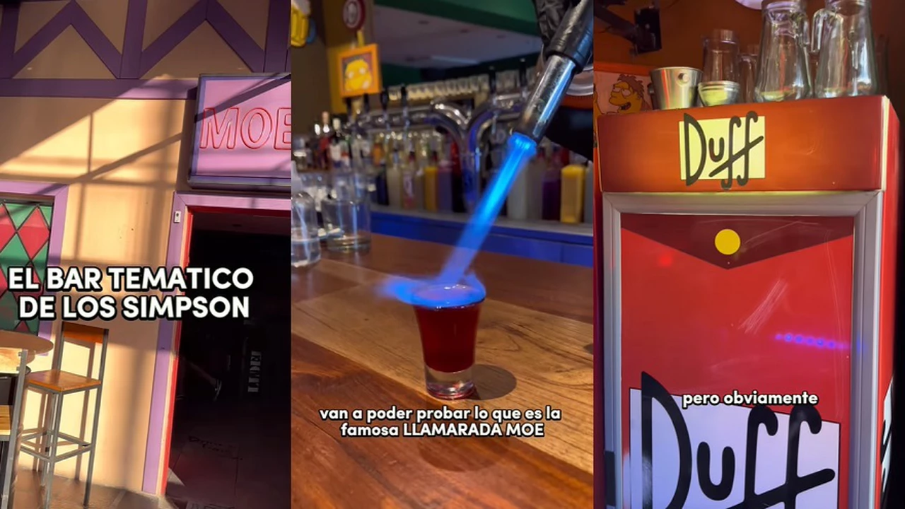 Visitó un bar en Buenos Aires inspirado en Los Simpson y que replica el bar de Moe