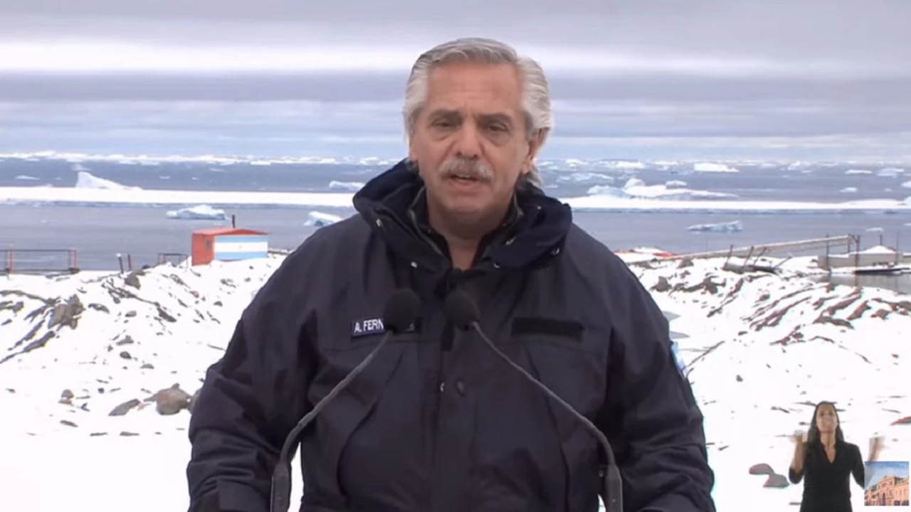 Alberto Fernández, desde la Antártida: "Desde el final del mundo, vengo a hablarles de nuevos inicios"