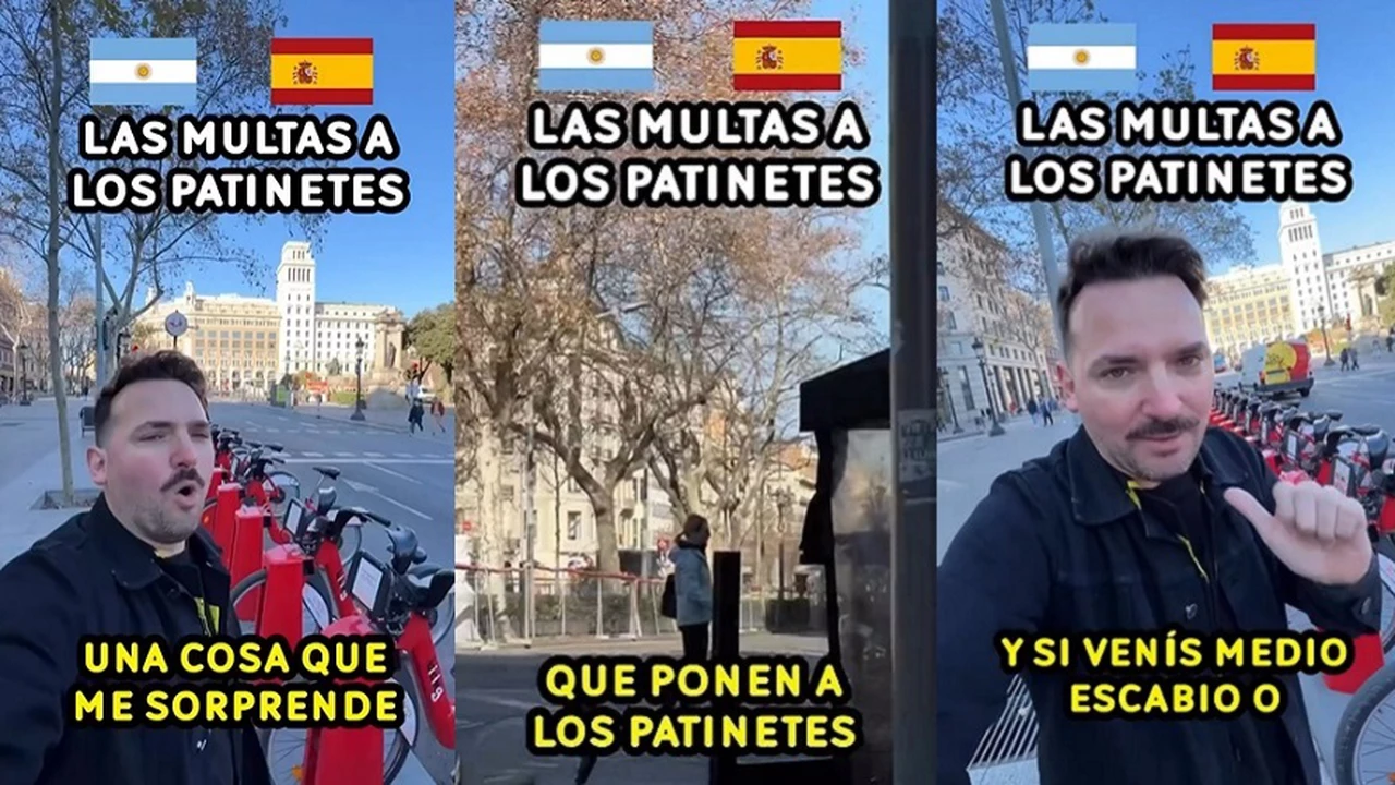 Argentino, impactado por el valor de las multas a quienes usan mal el monopatín en Barcelona