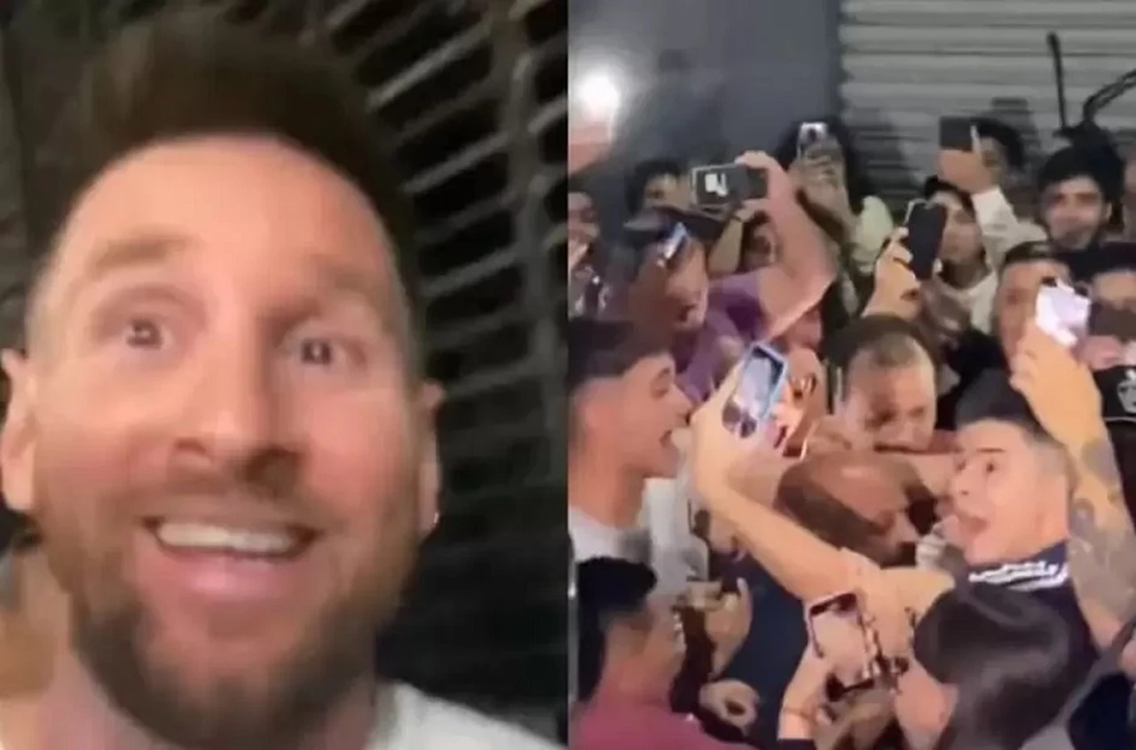 VIDEO| Messi cenó con su familia en una parrilla y revolucionó a los hinchas en Palermo