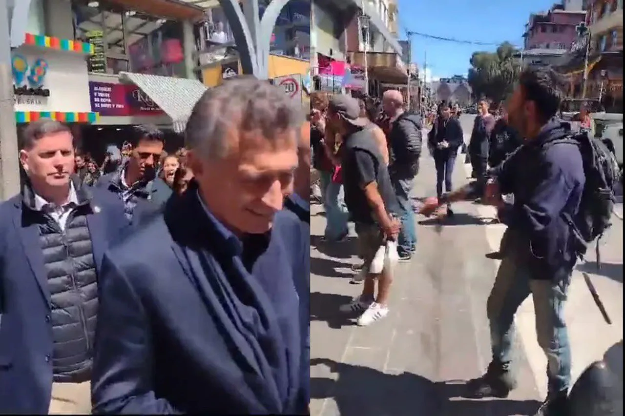 Mal momento para Macri en Bariloche: lo insultaron durante una recorrida