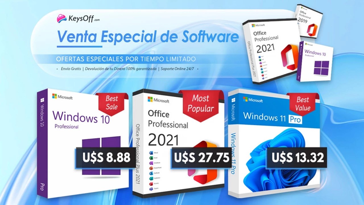 Licencias de Microsoft: conseguí Office y Windows a precios increíbles