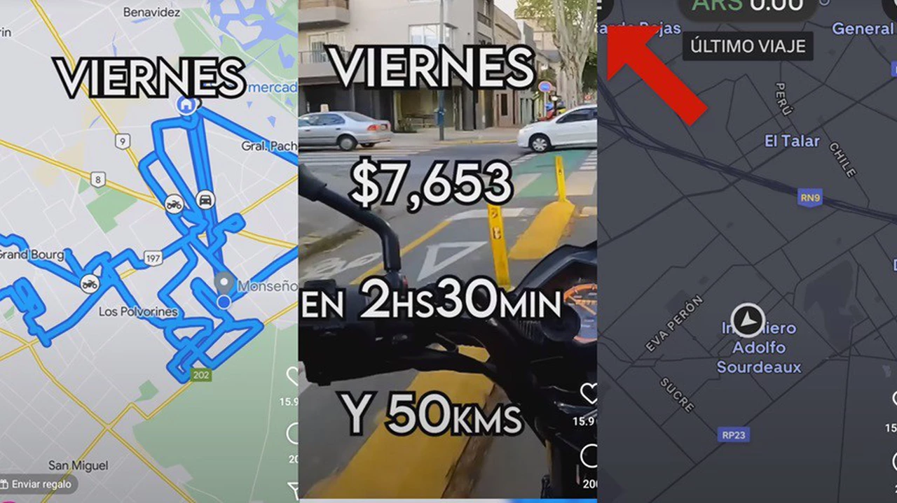 Argentino mostró cuánta plata gana trabajando como Uber Moto