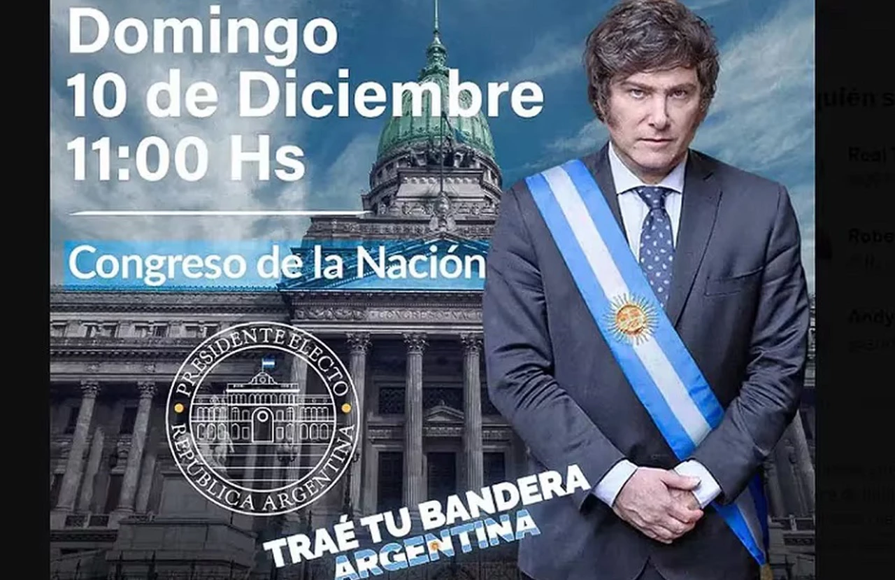 Milei lanzó una convocatoria para su asunción como presidente: "Traé tu bandera argentina"