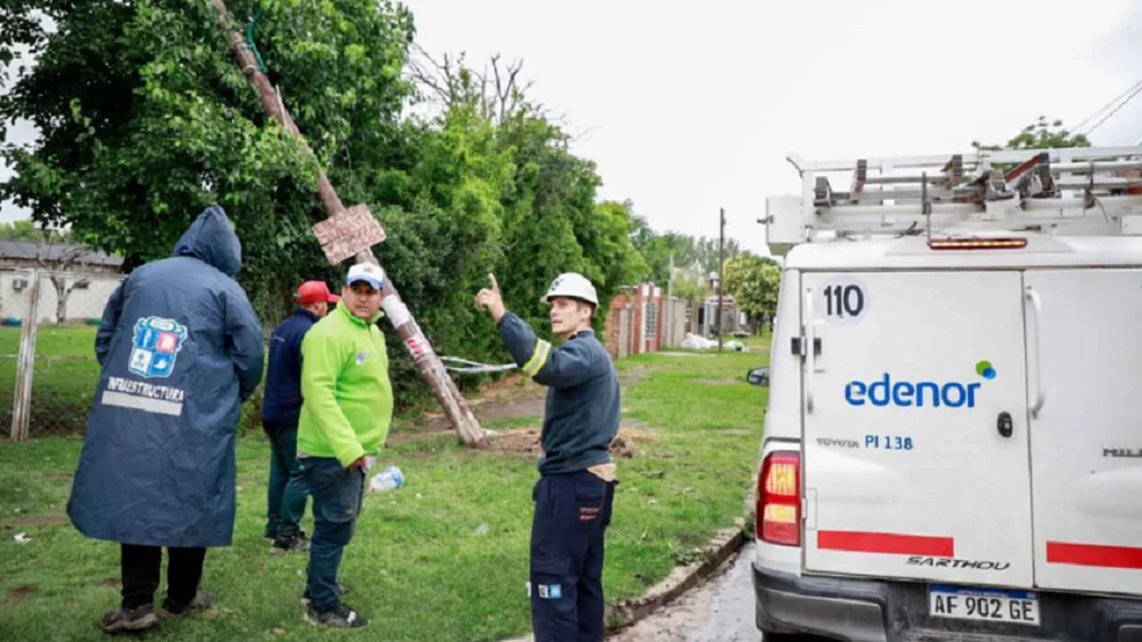 Cortes de luz en Pilar: Edenor trabaja intensamente para restablecer el servicio después del temporal