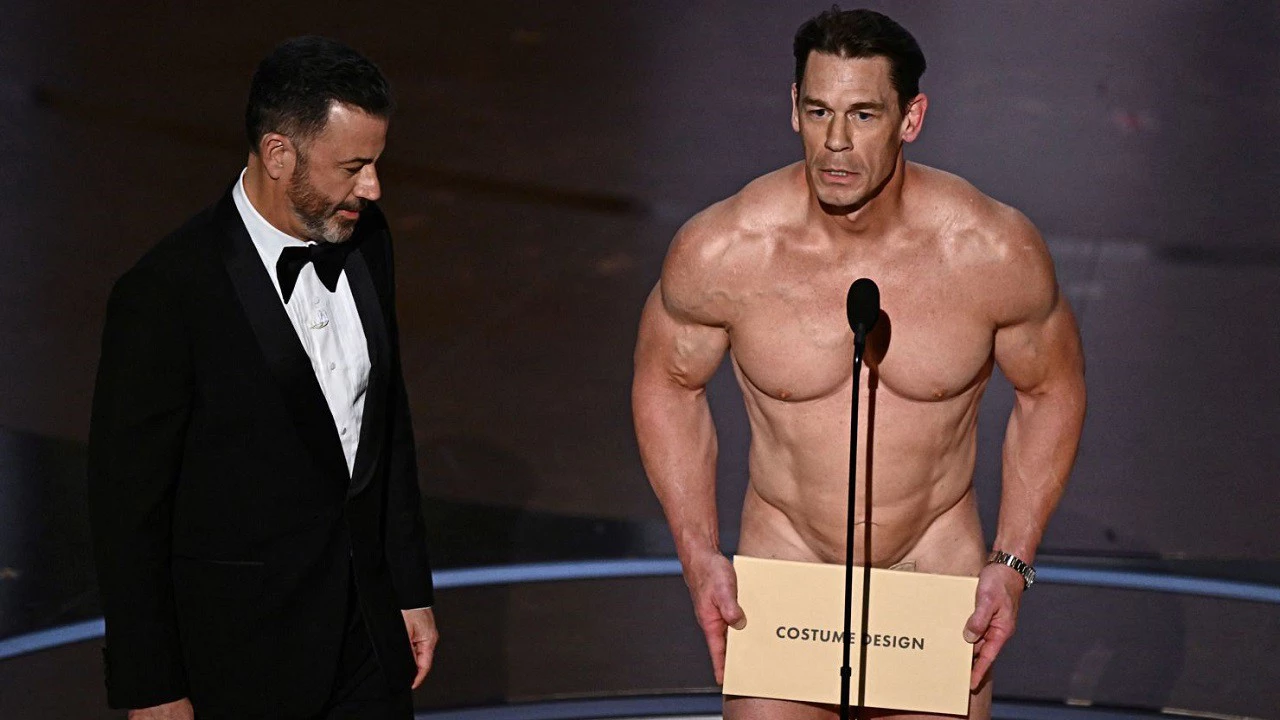Oscar 2024: John Cena anunció desnudo el premio a mejor vestuario