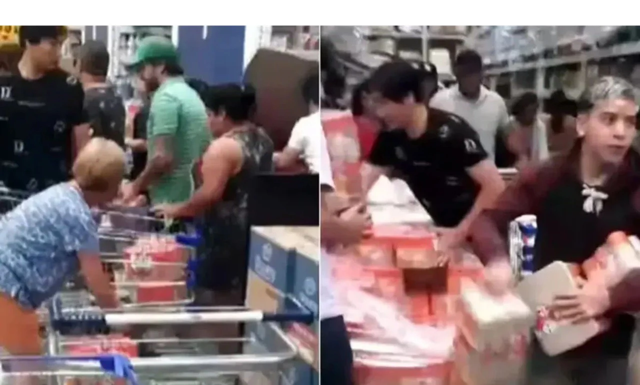 VIDEO | Locura y desesperación por conseguir repelente en un supermercado mayorista
