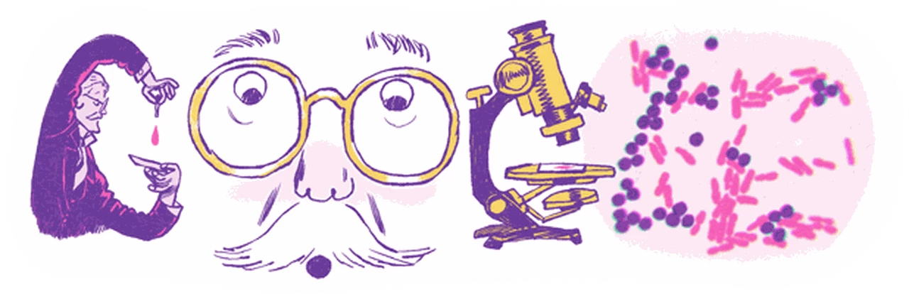Quién fue Hans Christian Gram, el microbiólogo que homenajea el doodle de Google
