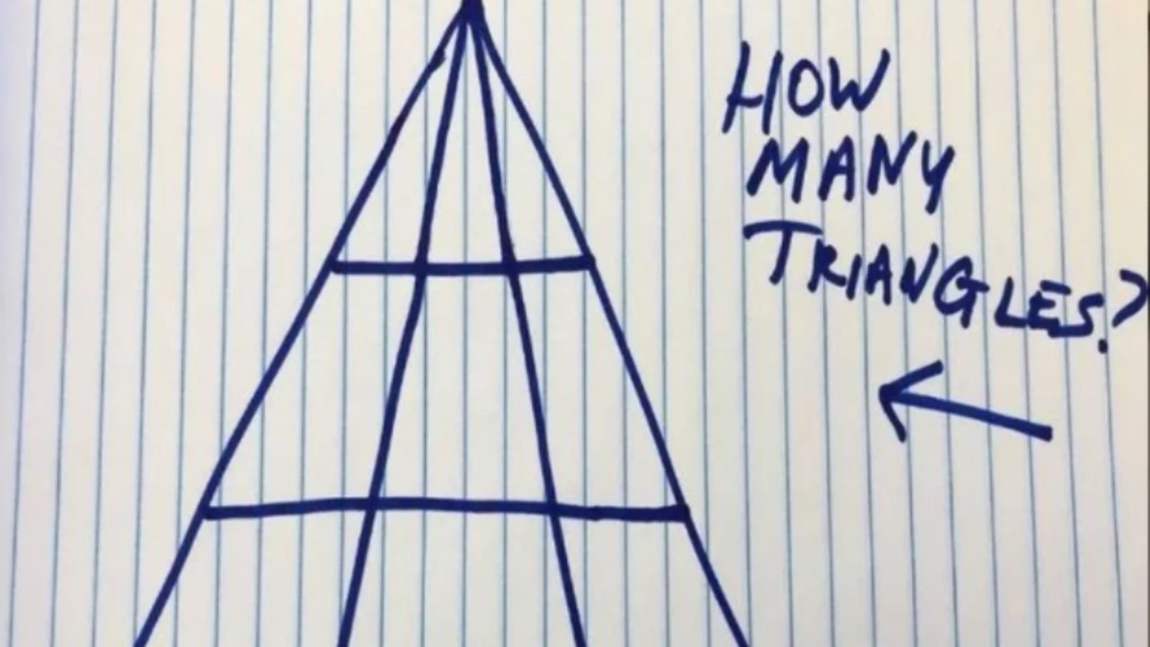 El reto visual del momento: ¿cuántos triángulos lográs ver en esta imagen?