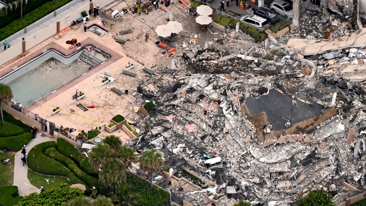 Encontraron cuatro cuerpos en los escombros del edificio de Miami