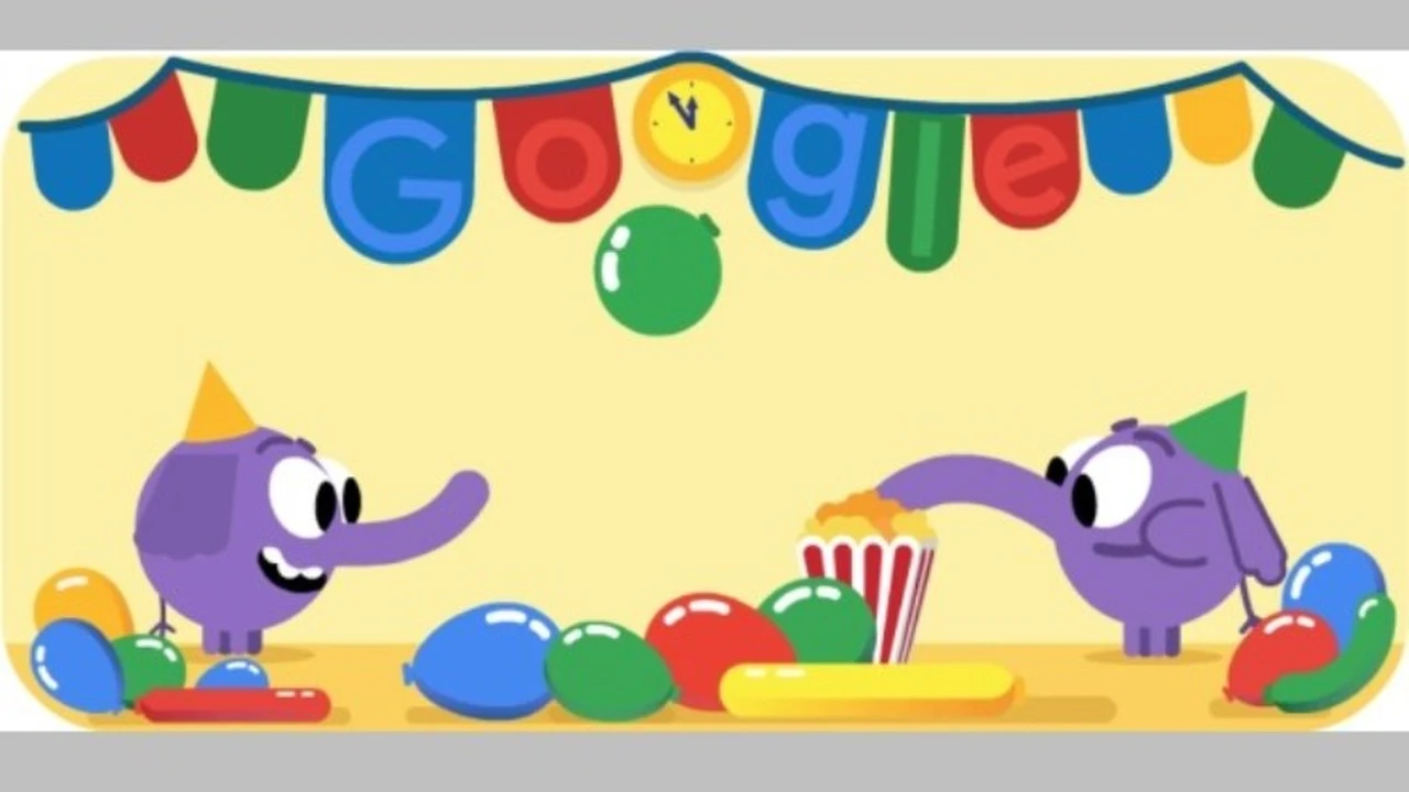 Feliz Noche Vieja 2018, el doodle de Google para celebrar la víspera del Año Nuevo