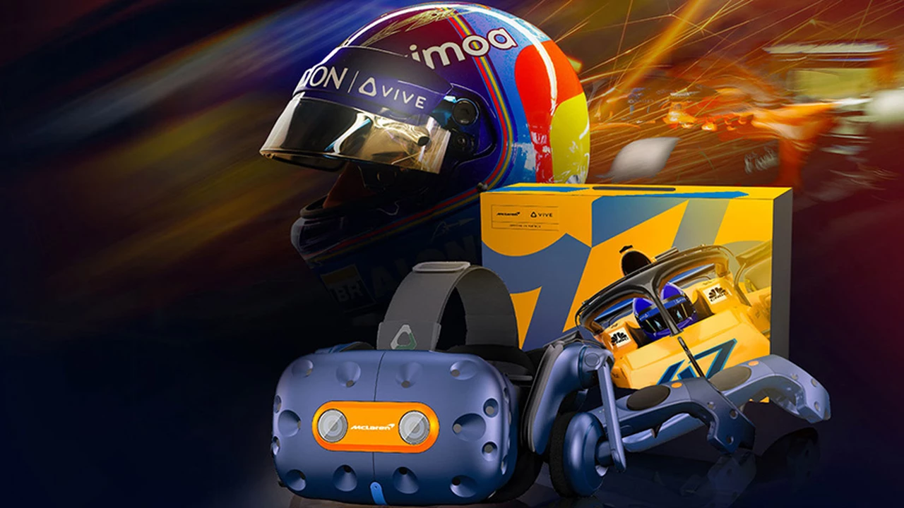 Así es el HTC Vive Pro McLaren Edition, un casco de realidad virtual para fanáticos de la Fórmula 1