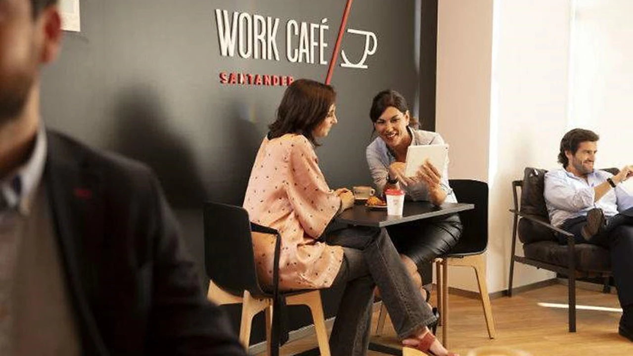 Qué es el work café, el nuevo concepto de Santander para competir en el segmento del coworking