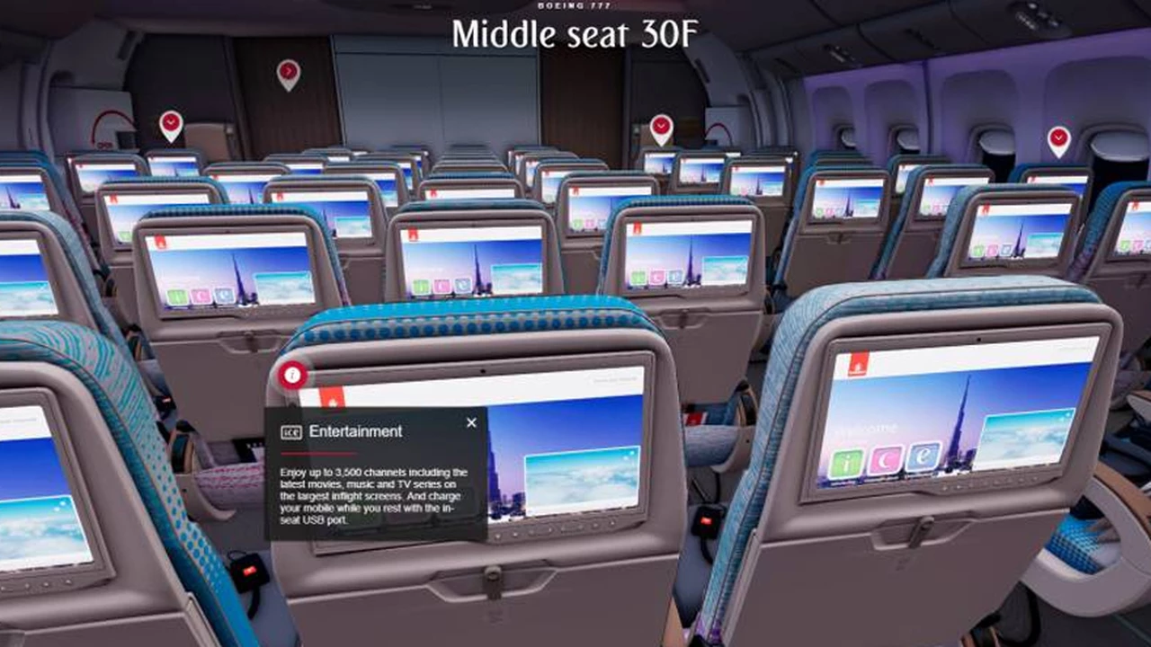 Emirates suma una innovadora herramienta para elegir el asiento del avión