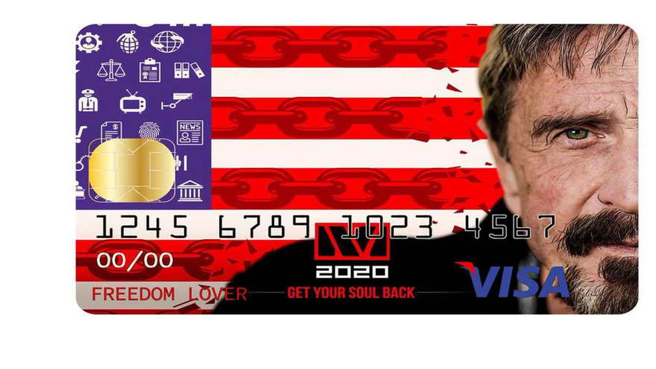 John McAfee lanza una tarjeta de débito para operar con monedas virtuales