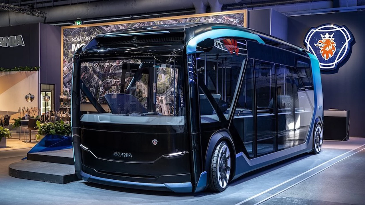 Scania presentó un modelo eléctrico autónomo que puede convertirse en bus o camión