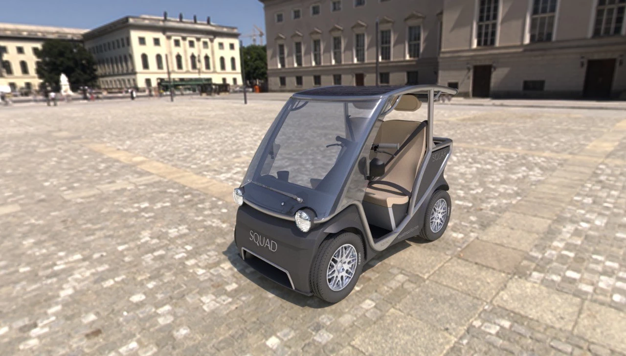 Nuevo jugador de la e-movilidad: así es Squad, el pequeño coche solar que vale menos de 6.000 euros