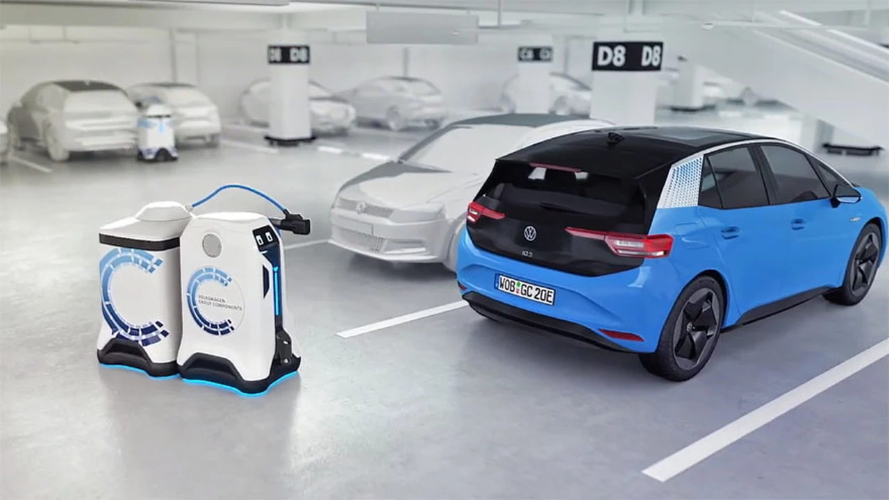 Volkswagen avanza en la creación de robots autónomos: los usará para cargar autos eléctricos en estacionamientos
