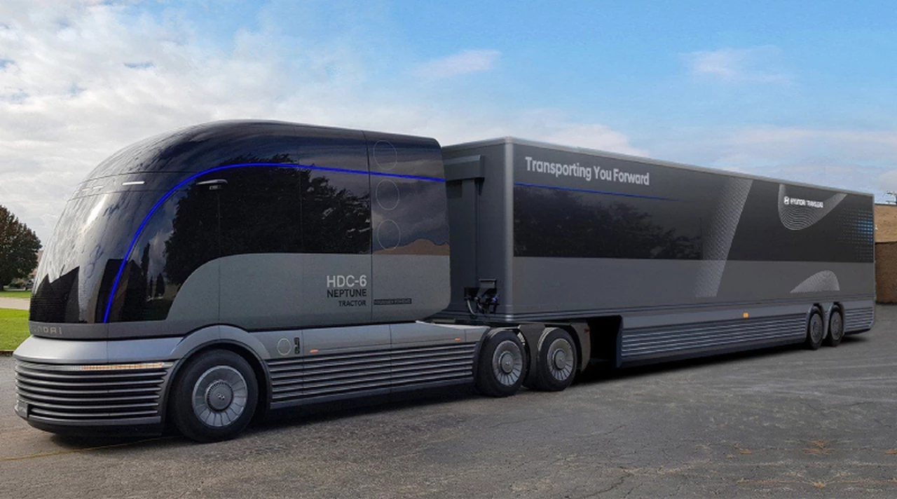 Movilidad ecológica: el primer camión de hidrógeno de Hyundai estrena remolque "cero emisiones"