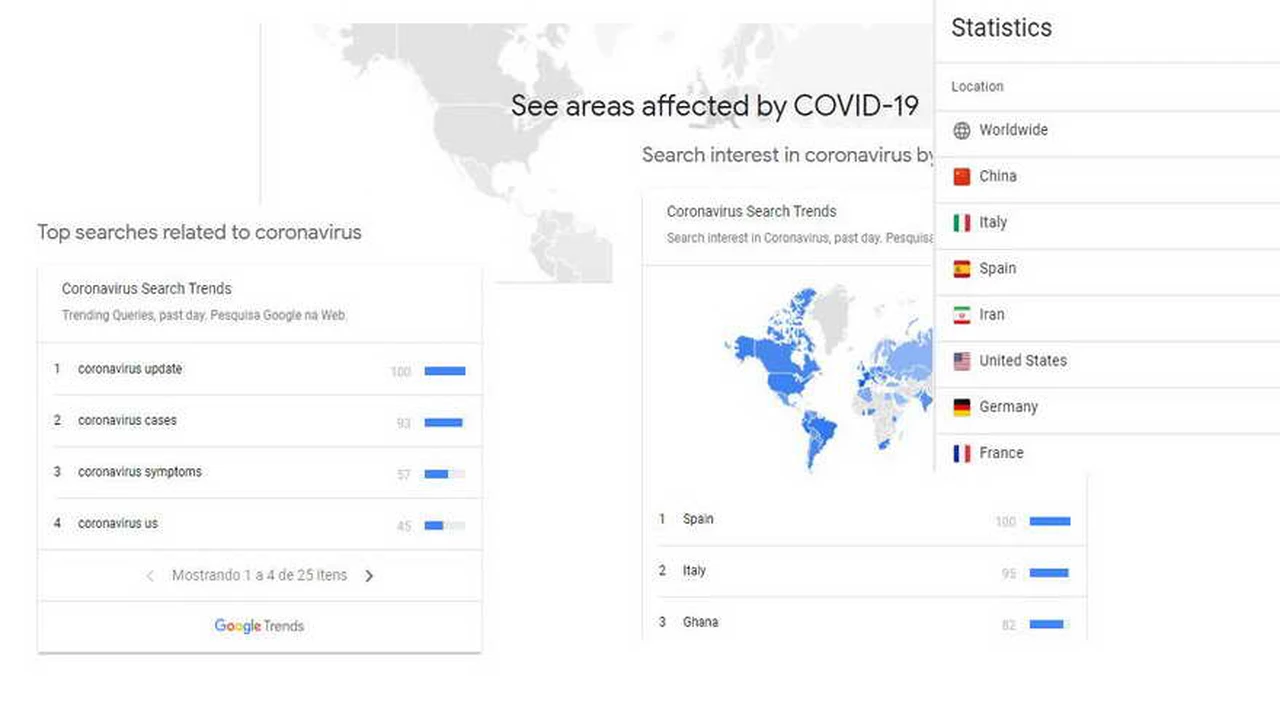 Así es el mapa interactivo inteligente de Google diseñó sobre el coronavirus