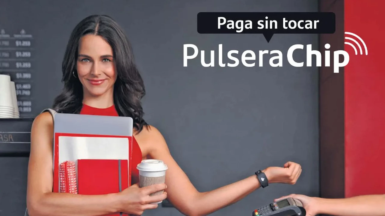 Pagar sin efectivo, celular, ni tarjeta: Santander lanza pulsera para abonar apoyando la pulsera