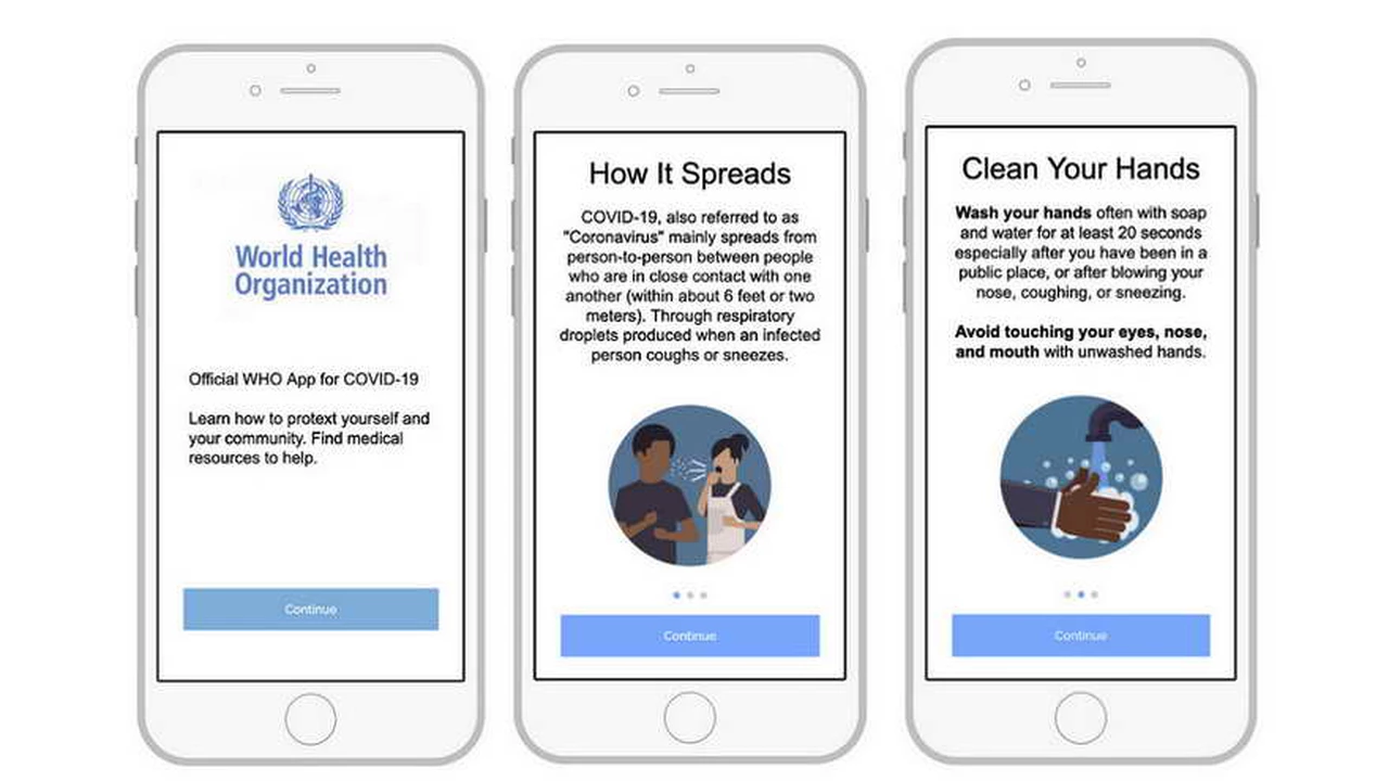 La Organización Mundial de la Salud lanza su propia app sobre el COVID-19, para iOS y Android