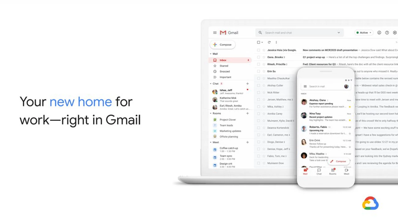 Gmail quiere ser la herramienta ideal de los teletrabajadores: uno por uno, los cambios que implementará