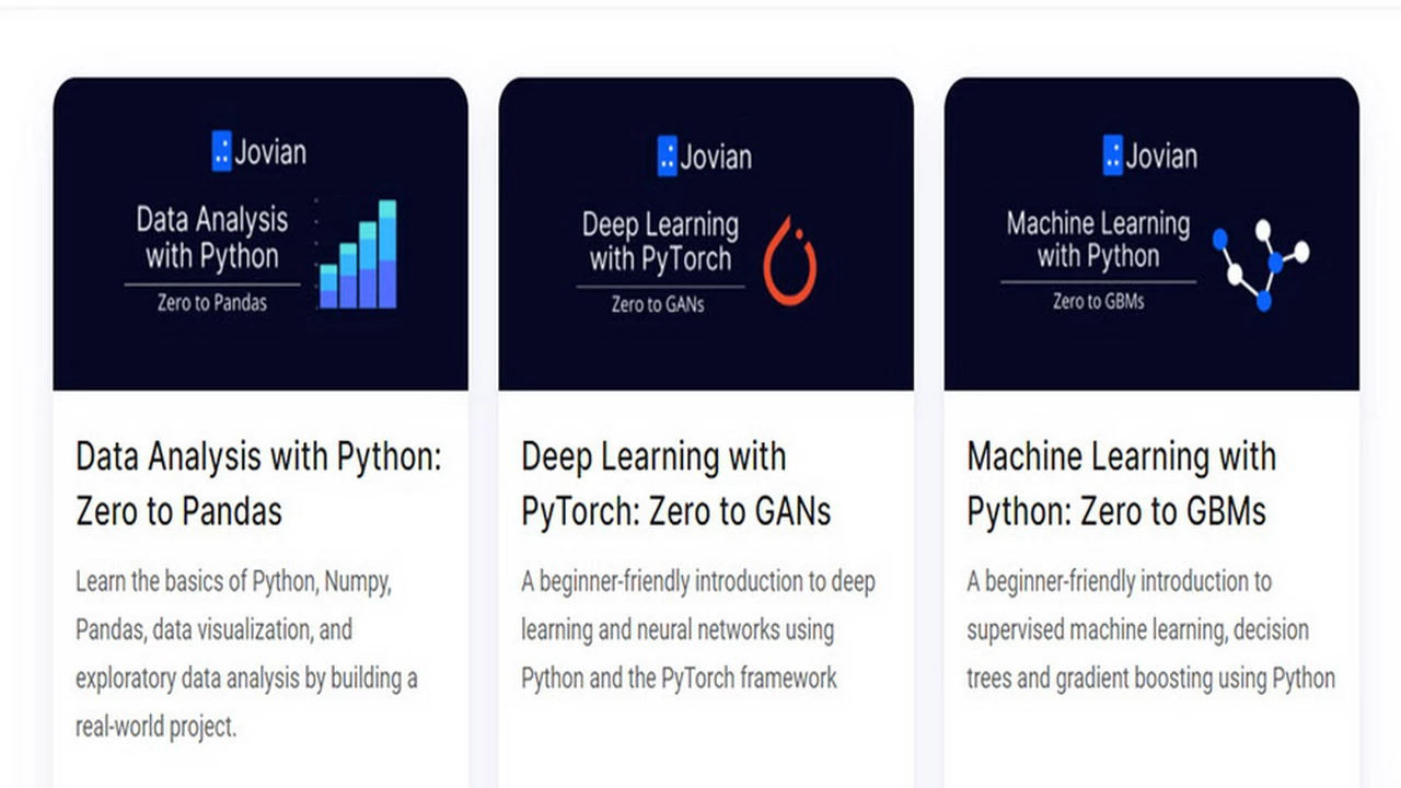 Conocé Jovian, una plataforma con cursos gratuitos sobre ciencia de datos y aprendizaje automático