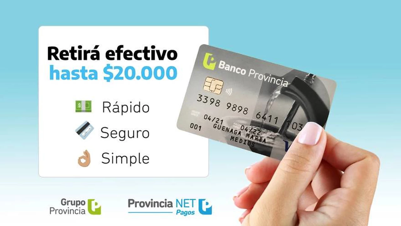 Así podés aprovechar Provincia NET Pagos, un canal extrabancario que permite retirar hasta $20.000