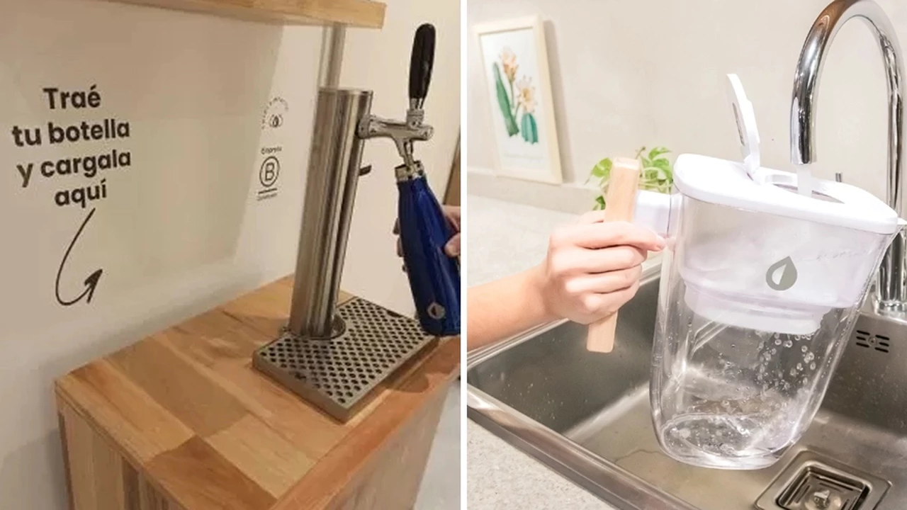 Una familia de emprendedores lanzó una novedosa forma de comercializar agua, sin envases descartables