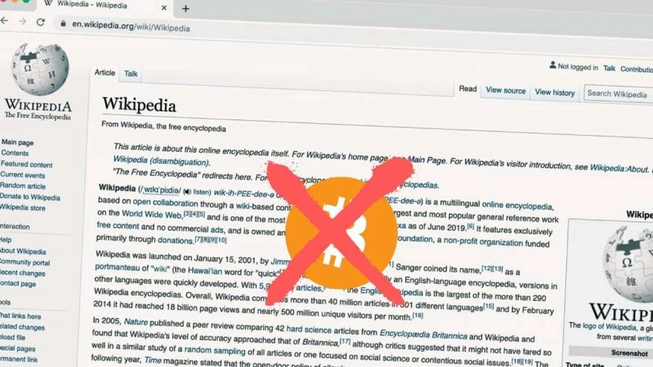 Donaciones con criptomonedas: Wikipedia quiere prohibirlas, pero otro "gigante" las aceptará