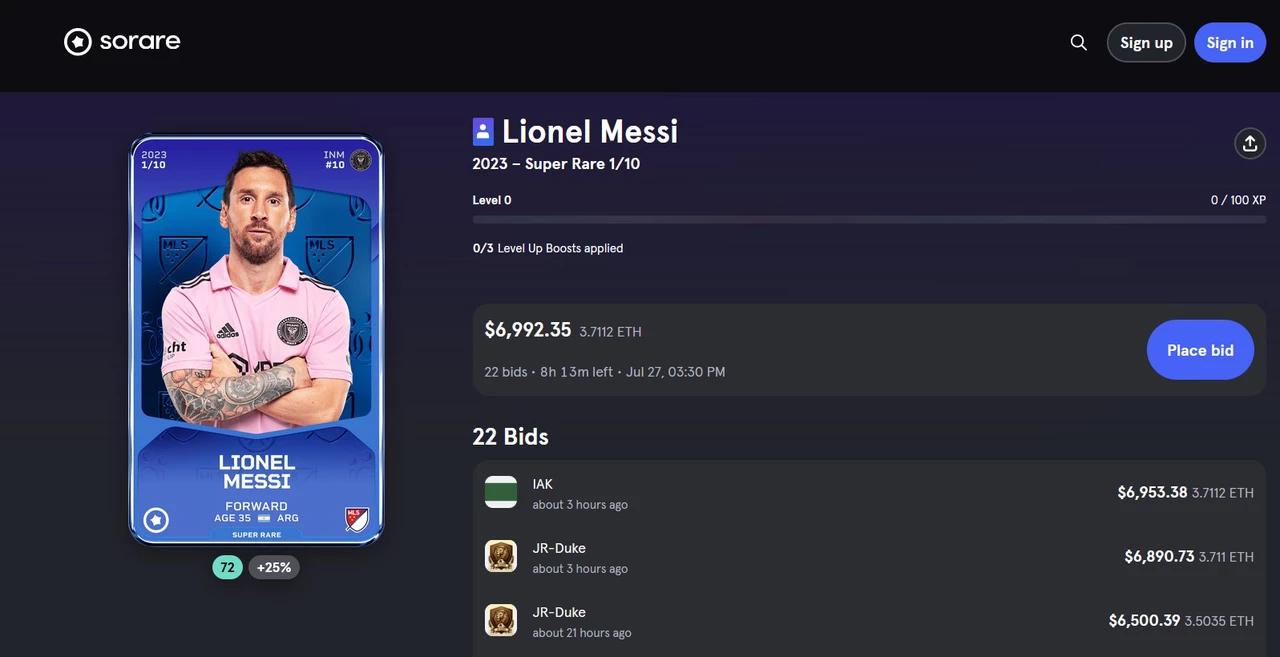 Sale a subasta el nuevo NFT de Lionel Messi en el "Gran DT" cripto: cómo comprarlo