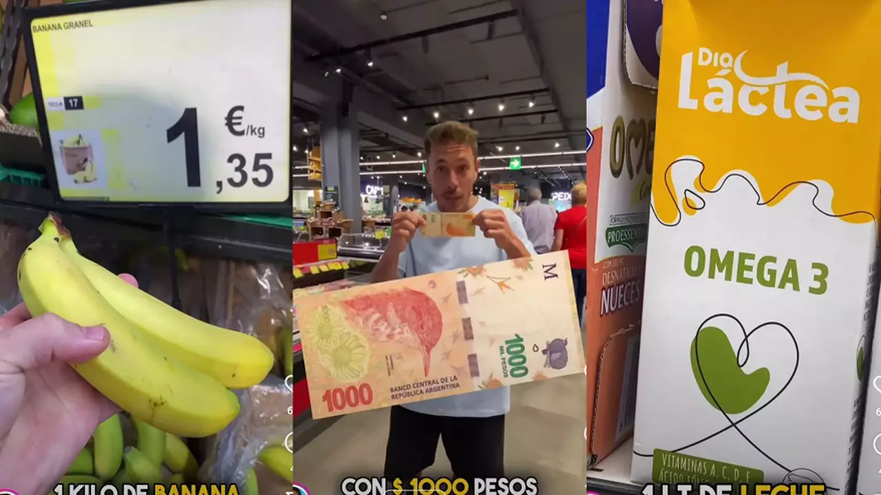 Mostró qué podés comprar en España con 1.000 pesos y se hizo viral en segundos