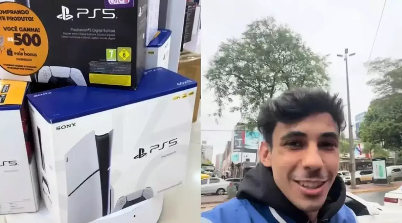 Mostró cuánto cuesta la PlayStation 5 en Ciudad del Este y quedó sorprendido por la diferencia de precio con Argentina