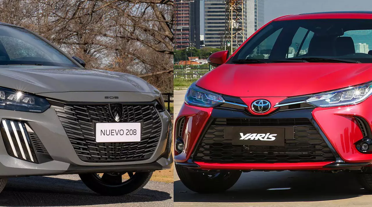 Toyota Yaris versos Peugeot 208, dos de los autos más vendidos