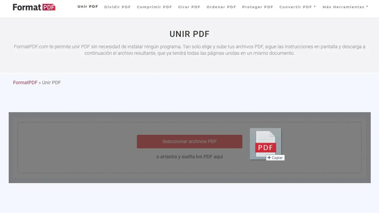 Cómo unir PDF online, gratis y sin programas