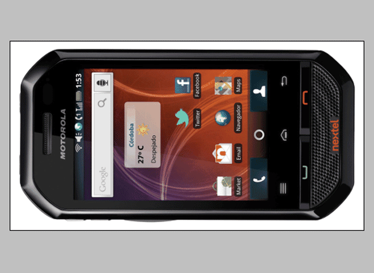 Motorola y Nextel lanzan un teléfono táctil con Android